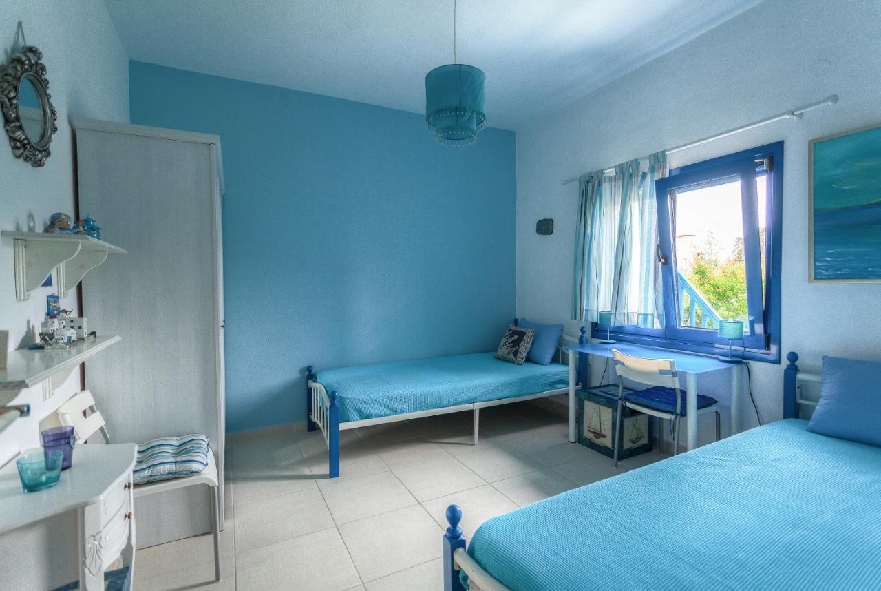 Navy Greece Villa With Swimming Pool & Sea View Makrygialos Bagian luar foto