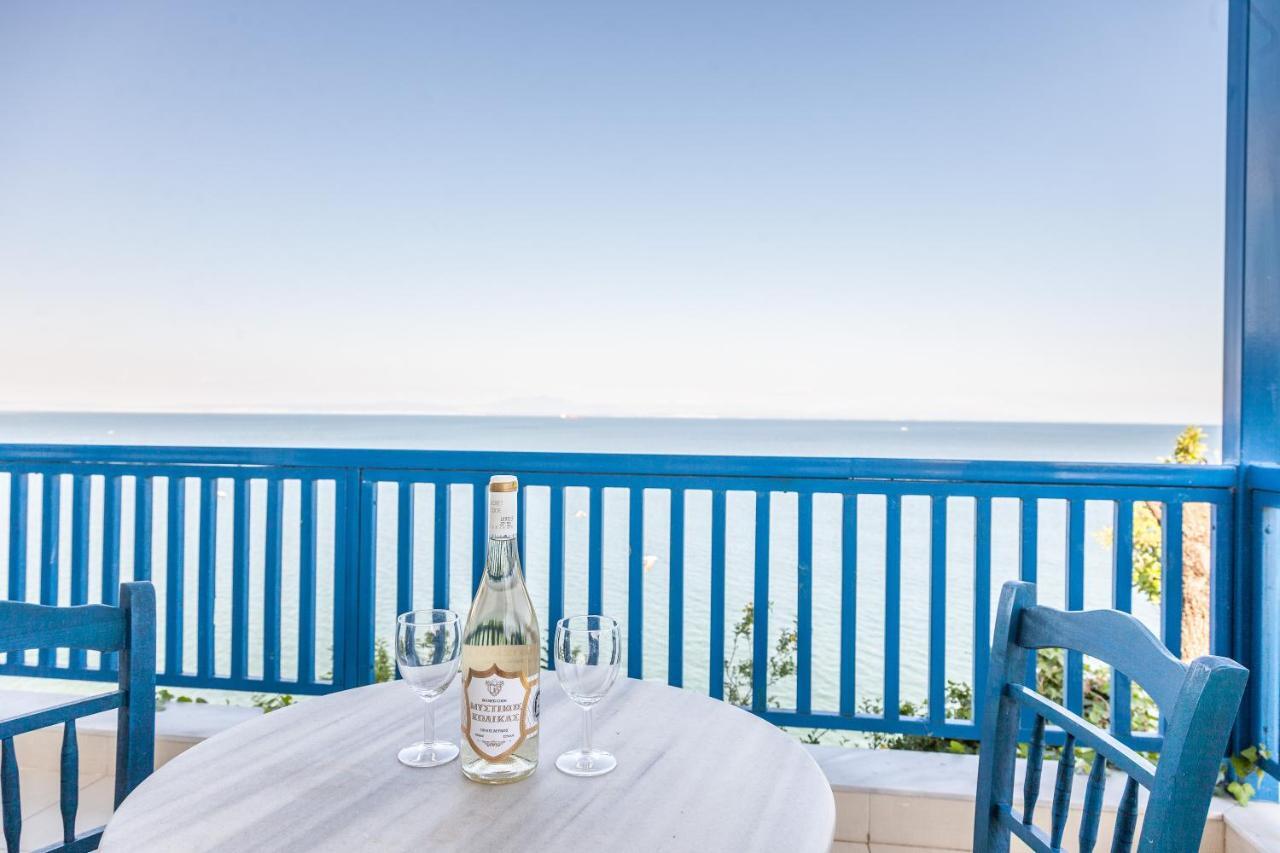 Navy Greece Villa With Swimming Pool & Sea View Makrygialos Bagian luar foto