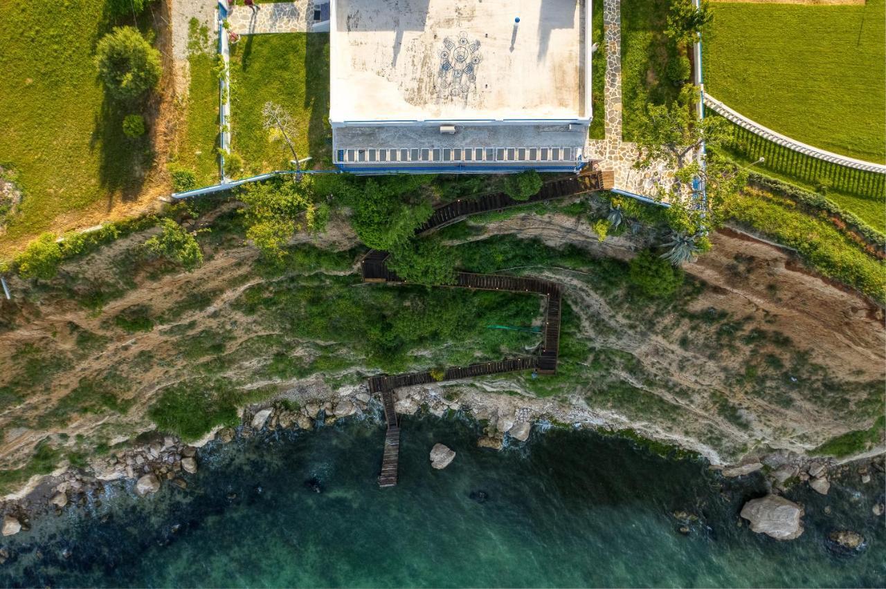 Navy Greece Villa With Swimming Pool & Sea View Makrygialos Bagian luar foto